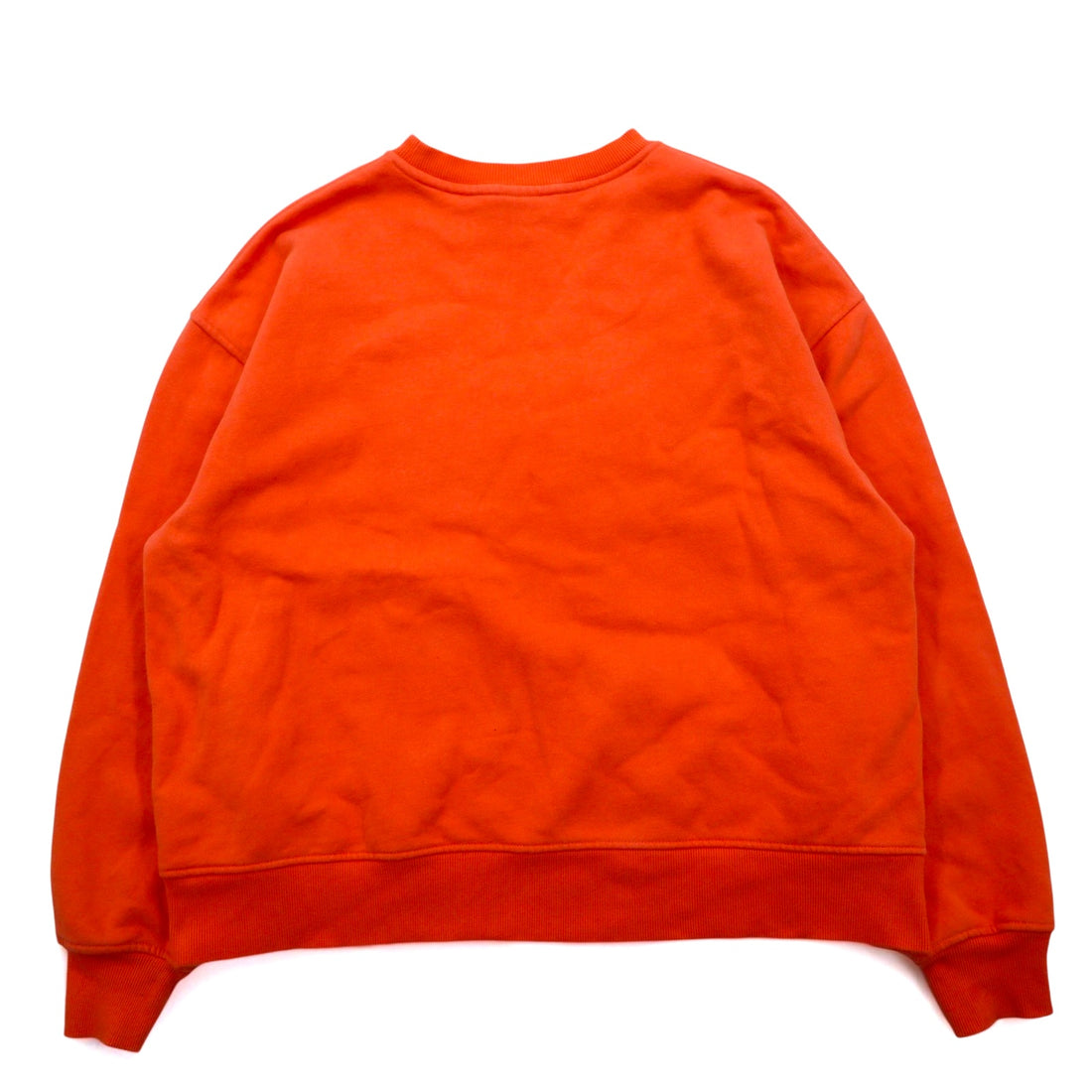 THE NORTH FACE Oversized Sweatshirt S Orange Cotton One Point Logo Embroidery
