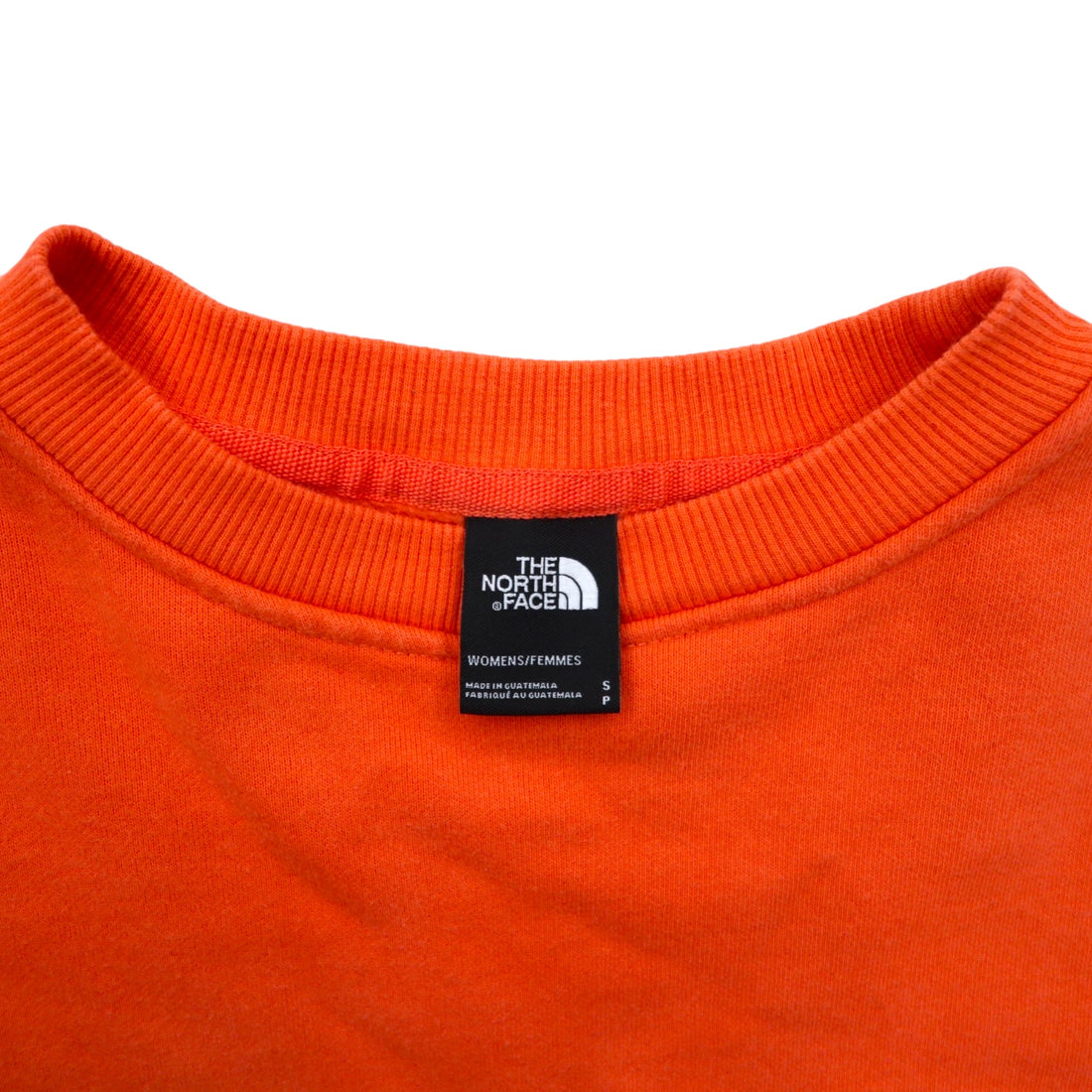 THE NORTH FACE Oversized Sweatshirt S Orange Cotton One Point Logo Embroidery