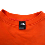 THE NORTH FACE Oversized Sweatshirt S Orange Cotton One Point Logo Embroidery