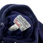 STEVE AND BARRY'S Reverse Weave Pullover Hoodie XXL Navy Cotton Paki Cotton College NOTREDAME Big Size