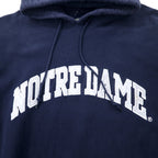 STEVE AND BARRY'S Reverse Weave Pullover Hoodie XXL Navy Cotton Paki Cotton College NOTREDAME Big Size