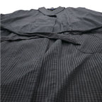 POLO RALPH LAUREN Robe Coat Gown M Black Check Belted Woven Robe Soho Plaid