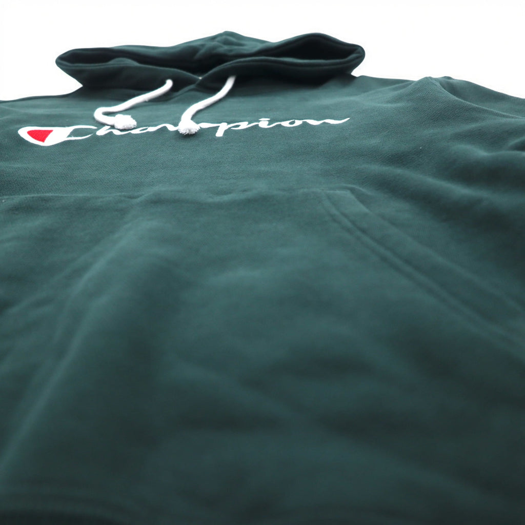 Champion Pullover Sweatshirt Hoodie L Green Script Logo CWSQ106R