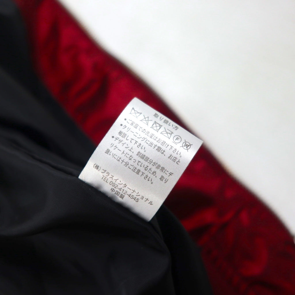 一心如鏡 スカジャン スーベニアジャケット 3XL ボルドー 狼 オオカミ
