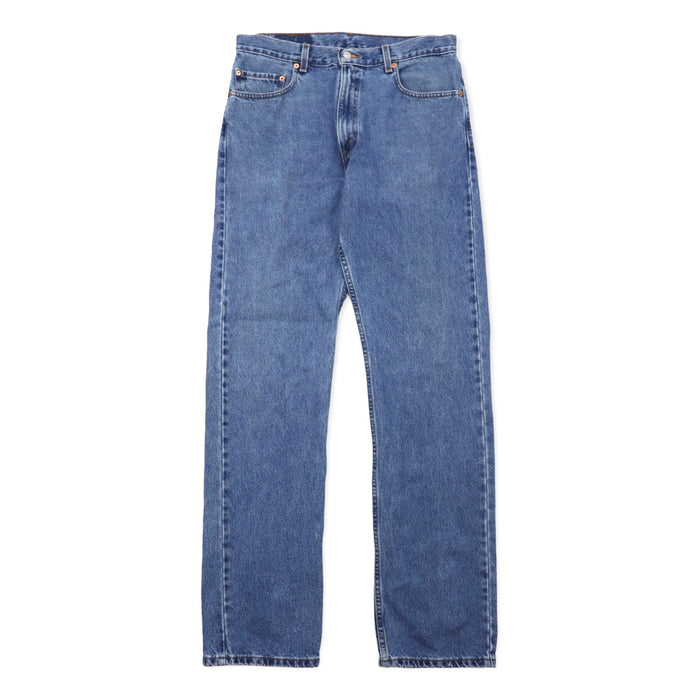 Levi's 00s 505 Regular Fit Denim Pants Size 34 Blue Cotton Zipper Fly Button Back 125 Made in Mexico