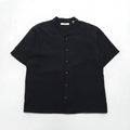 TOMMY BAHAMA Silk Open-Collar Aloha Shirt, XL, Black, Boxy Silhouette, Back Logo, Cocktail Embroidery