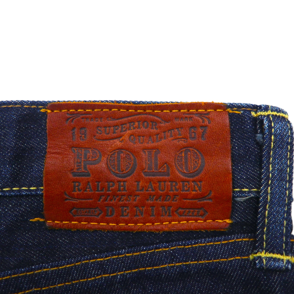 Polo Ralph Lauren Rigid Denim Jeans, Size L, Indigo, Classic Fit, 867, Unused, Zipper Fly, Leather Patch