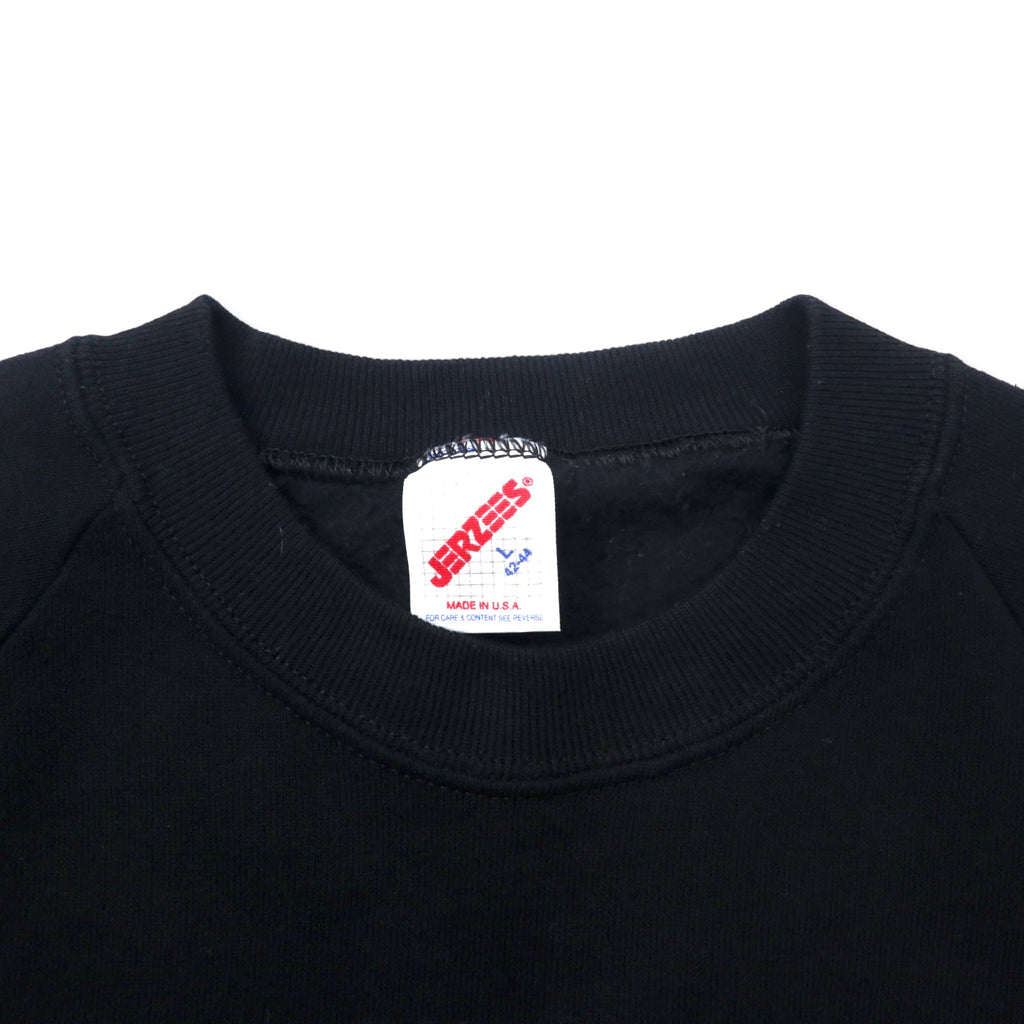 JERZEES USA Made 90s Printed Sweatshirt L Black Cotton Fleece Lining Days of our Lives