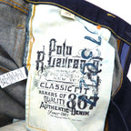 Polo Ralph Lauren Rigid Denim Jeans, Size L, Indigo, Classic Fit, 867, Unused, Zipper Fly, Leather Patch