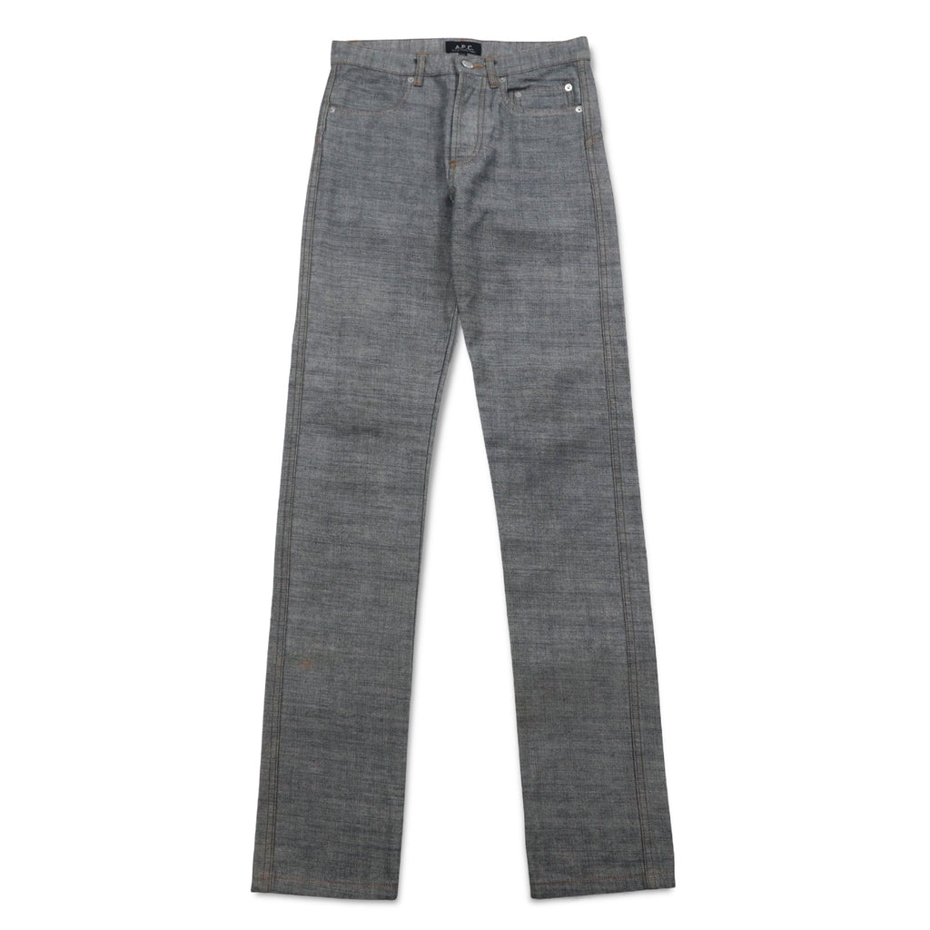 APC Inside-Out Design Denim Pants, Medium, Grey, Cotton, Made in Japan