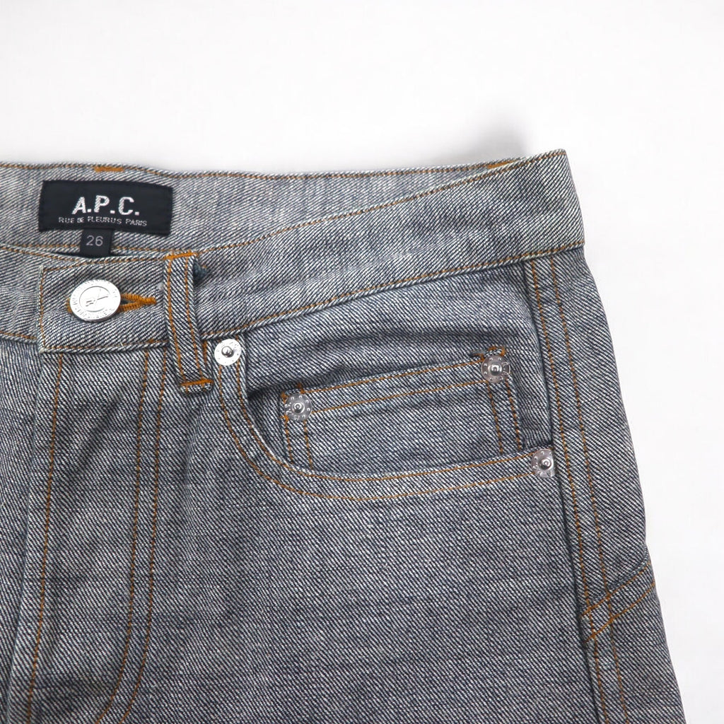 APC Inside-Out Design Denim Pants, Medium, Grey, Cotton, Made in Japan