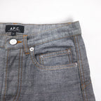 APC Inside-Out Design Denim Pants, Medium, Grey, Cotton, Made in Japan