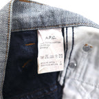 APC Inside-Out Design Denim Pants, Medium, Grey, Cotton, Made in Japan