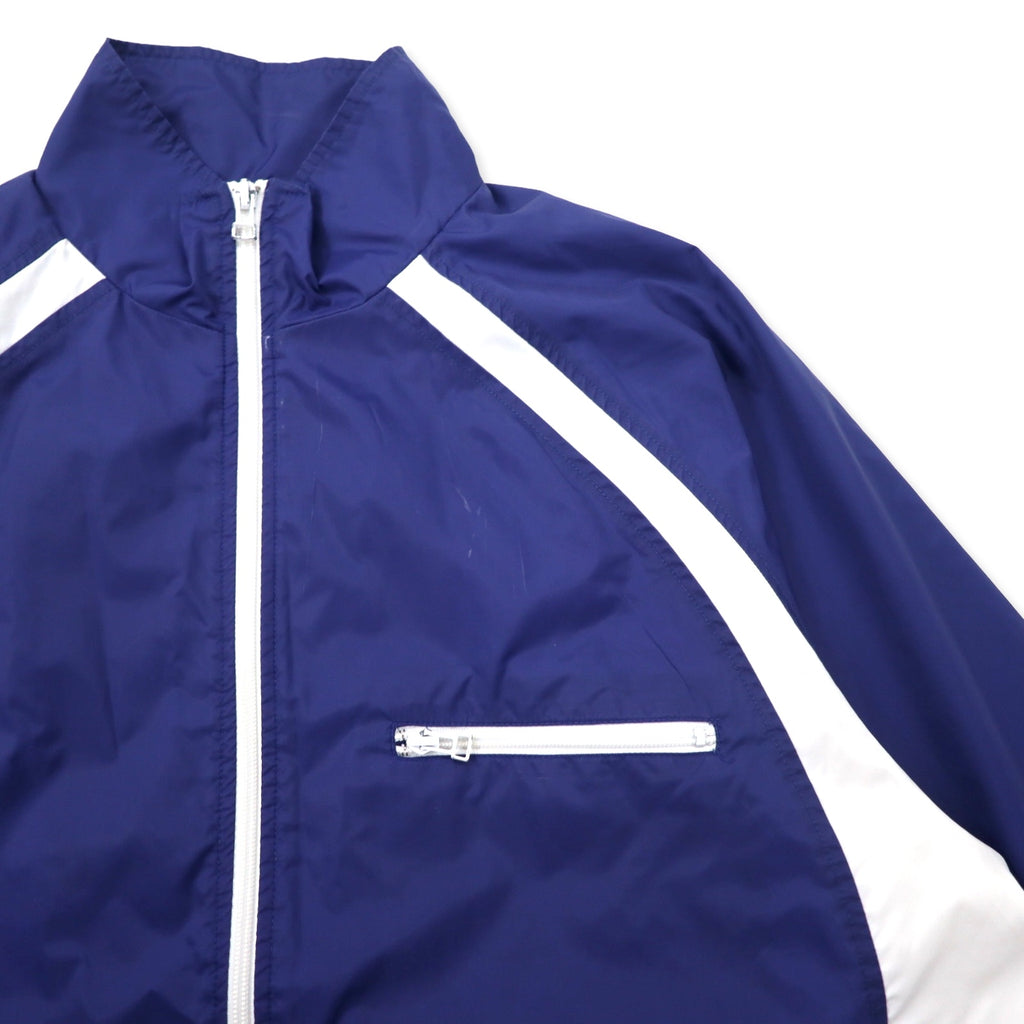 NIKE 90s Nylon Jacket Sports Jacket L Navy Swoosh Logo Black Tag Big Size