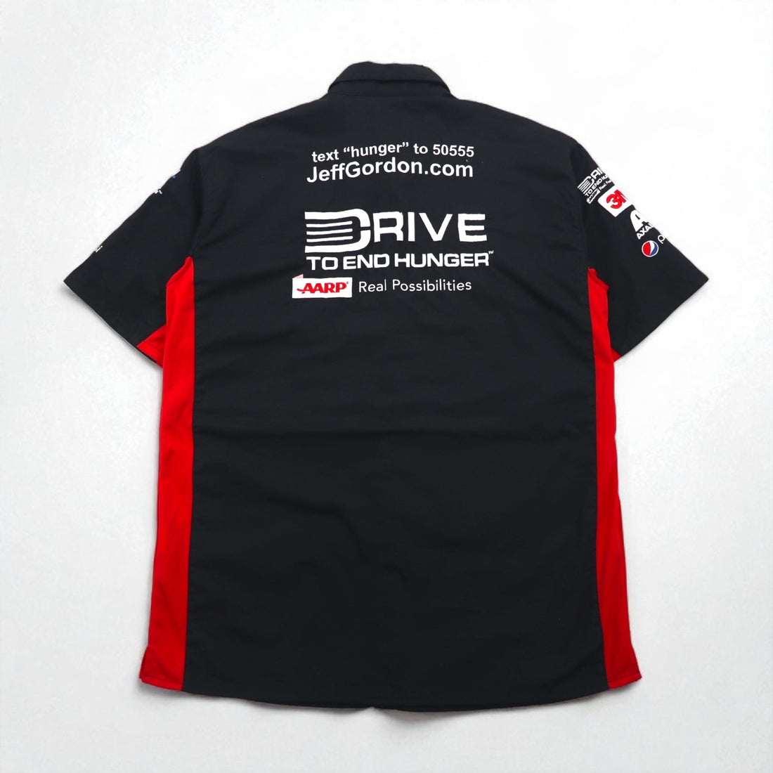 CHASE AUTHENTICS Short Sleeve Racing Shirt, XL, Black Cotton, NASCAR Snap Buttons