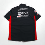CHASE AUTHENTICS Short Sleeve Racing Shirt, XL, Black Cotton, NASCAR Snap Buttons
