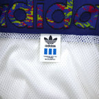 adidas デサント社製 90年代 トラックジャケット ジャージ セットアップ O ホワイト トレフォイルロゴ 刺繍