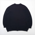 BURBERRY Pique V-Neck Knit Cardigan, XL, Navy, Cotton