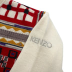 KENZO GOLF 90s All-over Print Knit Sweater, L, Cream, Wool