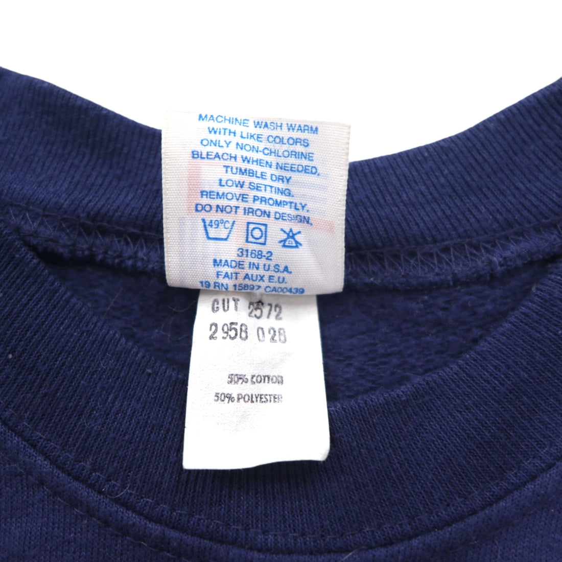 Made in USA 90s NFL Big Size Sweatshirt 4XL Navy Fleece Lined CHICAGO BEARS Football GARAN