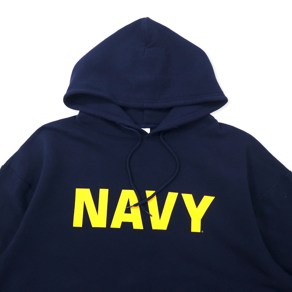 US NAVY US Military Pullover Hoodie XL Navy Cotton Fleece Lined Military SOFFE Big Size