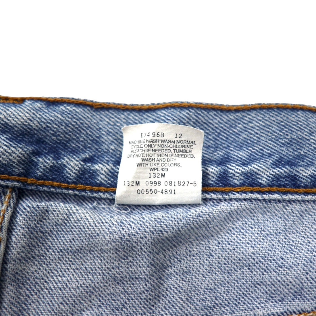 Levi's USA製 90年代 550 リラックスフィット テーパード デニムパンツ 33 ブルー アイスウォッシュ コットン ジッパーフライ Relaxed Tapered Leg Jeans 550-4891