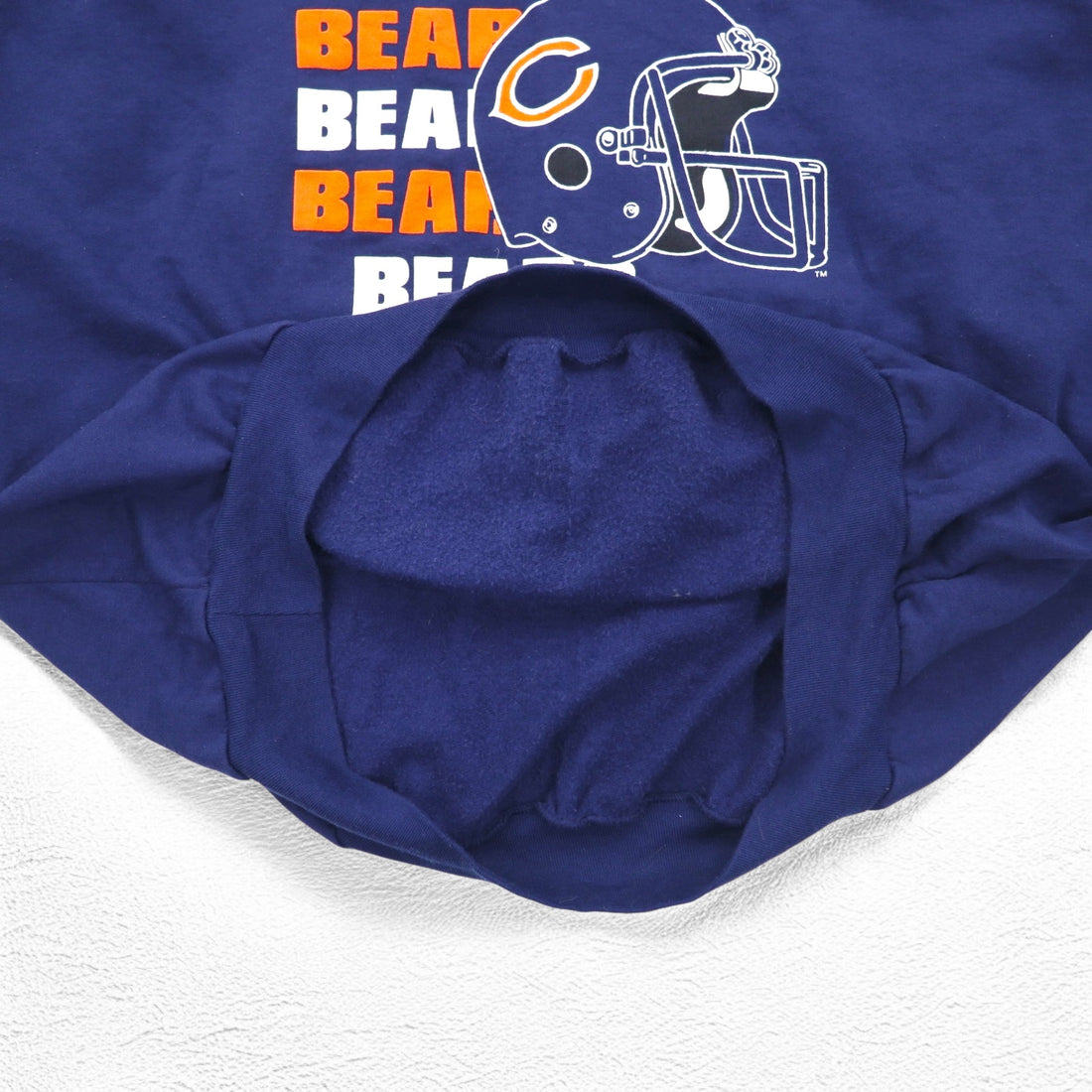 Made in USA 90s NFL Big Size Sweatshirt 4XL Navy Fleece Lined CHICAGO BEARS Football GARAN