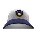 NEW ERA バイカラー ベースボールキャップ M/L グレー ネイビー MLB Milwaukee Brewers