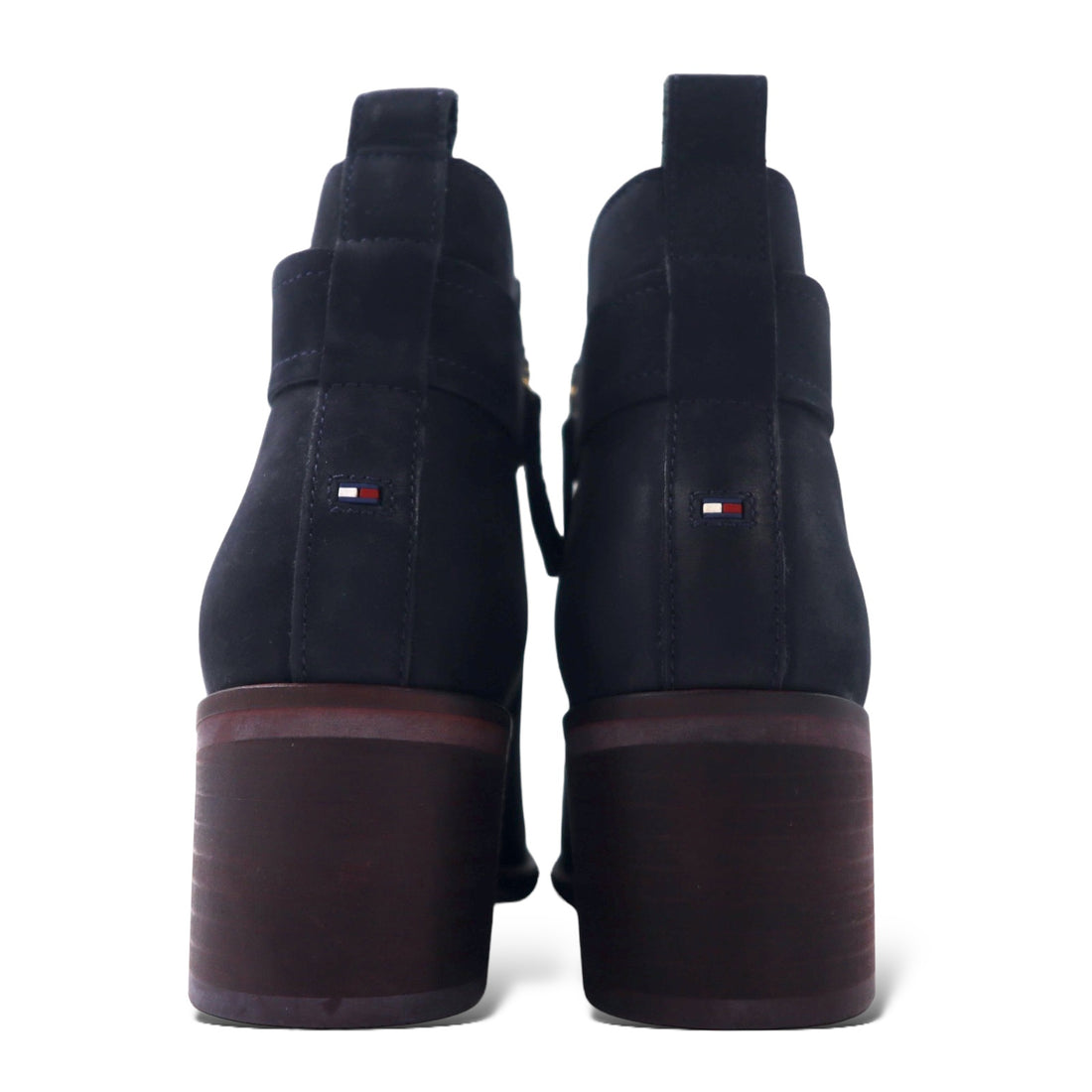 TOMMY HILFIGER ヌバックレザー ショートブーツ ブーティー 23.5cm サイドジップ ARISON F1285
