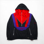 90s Vintage Anorak Parka 90年代 レイヤード アノラックパーカー XL カラーブロック ドローコード サイドジップ スリット APS CB SPORTS