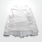 FACETASM Thermal Layered Long Sleeve T-Shirt XL White Cotton BQ-SW-U03 Made in Japan