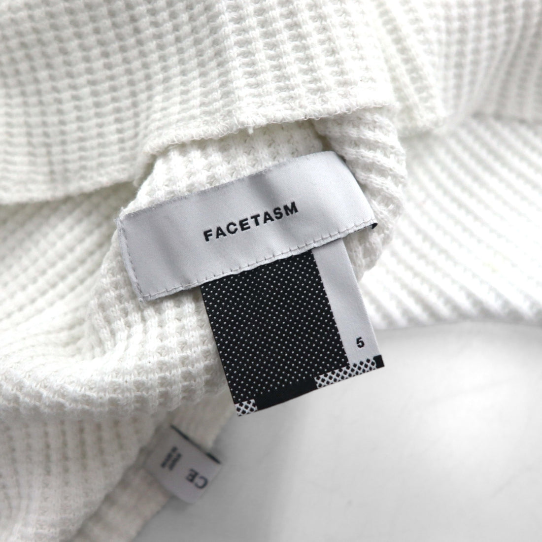 FACETASM Thermal Layered Long Sleeve T-Shirt XL White Cotton BQ-SW-U03 Made in Japan