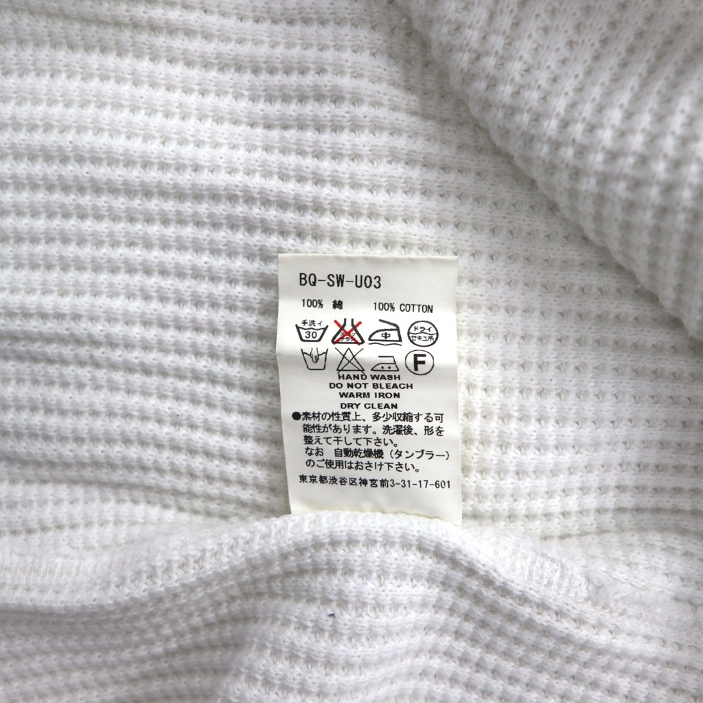 FACETASM Thermal Layered Long Sleeve T-Shirt XL White Cotton BQ-SW-U03 Made in Japan