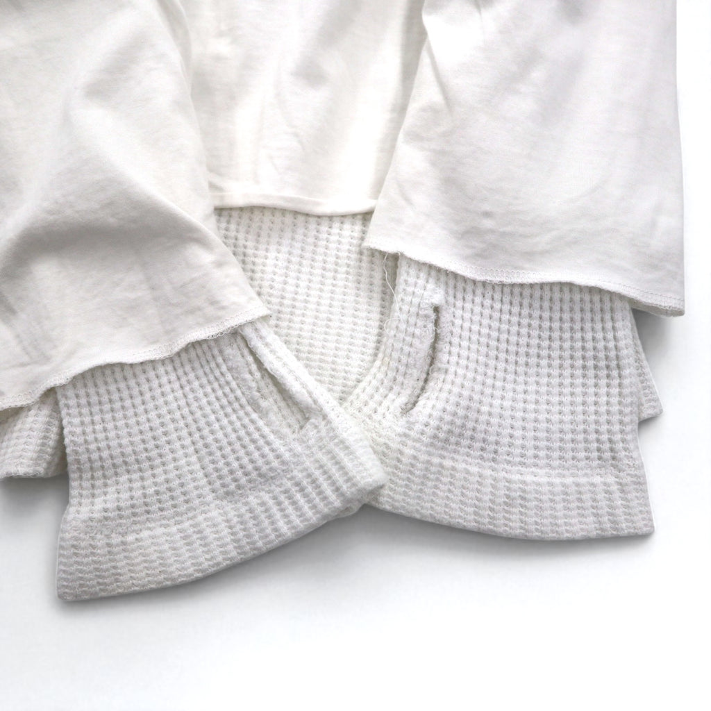 FACETASM Thermal Layered Long Sleeve T-Shirt XL White Cotton BQ-SW-U03 Made in Japan