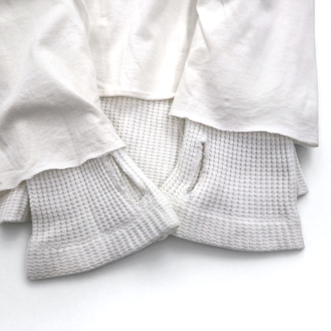 FACETASM Thermal Layered Long Sleeve T-Shirt XL White Cotton BQ-SW-U03 Made in Japan