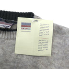 Made in Italy US Lano Argyle pattern acrylic knit sweater M Beige Wool Unused