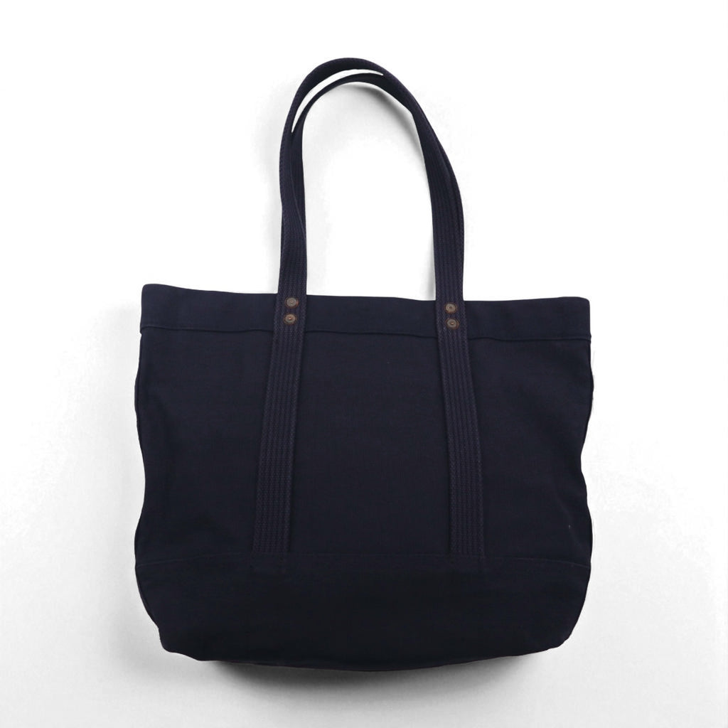 Polo Ralph Lauren tote bag in navy cotton and canvas with embroidered pony.