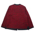 Alfred Dunner all-over print jacket L Bordeaux cotton polyester floral print