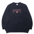 日本然リトテ-古着オンライン-B WEAR USA製 90年代 カレッジ刺繍 スウェット XXL ブラック コットン OHIO STATE BUCKEYES ビッグサイズ-B Wear USA MADE 90s College embroidery Sweatshirt XXL Black Cotton OHIO STATE BUCKEYES Big Size
