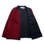 Alfred Dunner all-over print jacket L Bordeaux cotton polyester floral print