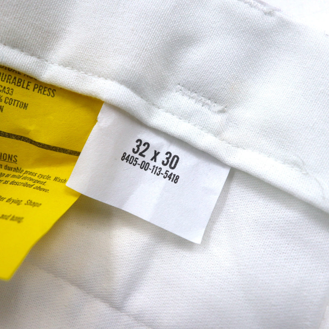 US ARMY Trousers Pants Hospital Pants Size 32 White Center Press Military UNICOR-TUCSON 8405-00-113-5418