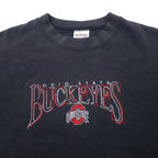 B WEAR USA Made 90s College Embroidered Sweatshirt XXL Black Cotton OHIO STATE BUCKEYES Big Size