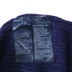 TOMMY HILFIGER Long Cardigan Linen Knit M Navy Rayon Ribbed