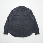 Eddie Bauer Chamois Cloth Flannel Work Shirt, Size L, Gray, Cotton, Double Pocket