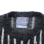 Le TIGRE 90s USA Made Nordic Pattern Acrylic Knit Sweater M Gray All-over Pattern Acrylic NORDIC LITES