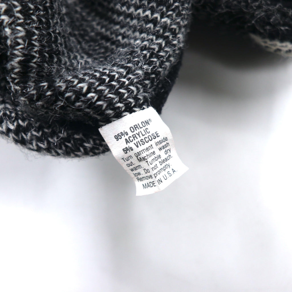 Le TIGRE 90s USA Made Nordic Pattern Acrylic Knit Sweater M Gray All-over Pattern Acrylic NORDIC LITES