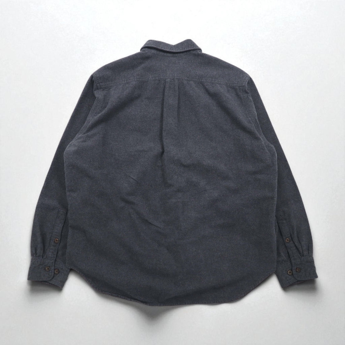 Eddie Bauer Chamois Cloth Flannel Work Shirt, Size L, Gray, Cotton, Double Pocket