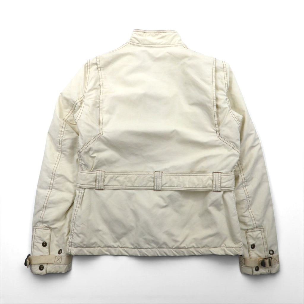 Ralph Lauren 90年代 モーターサイクルジャケット ライダースジャケット M ホワイト ナイロン 中綿 PRIMALOFT