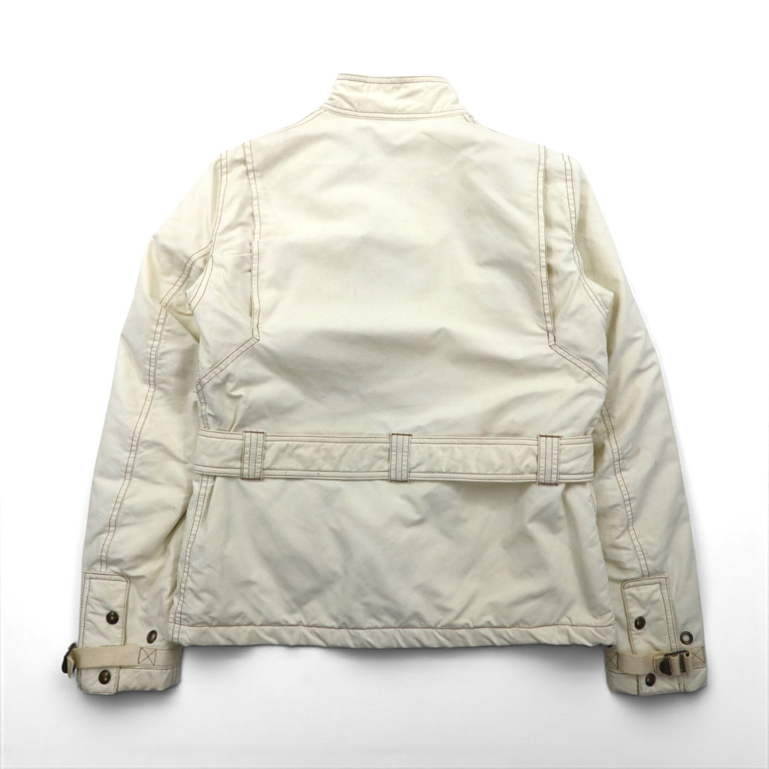 Ralph Lauren 90年代 モーターサイクルジャケット ライダースジャケット M ホワイト ナイロン 中綿 PRIMALOFT