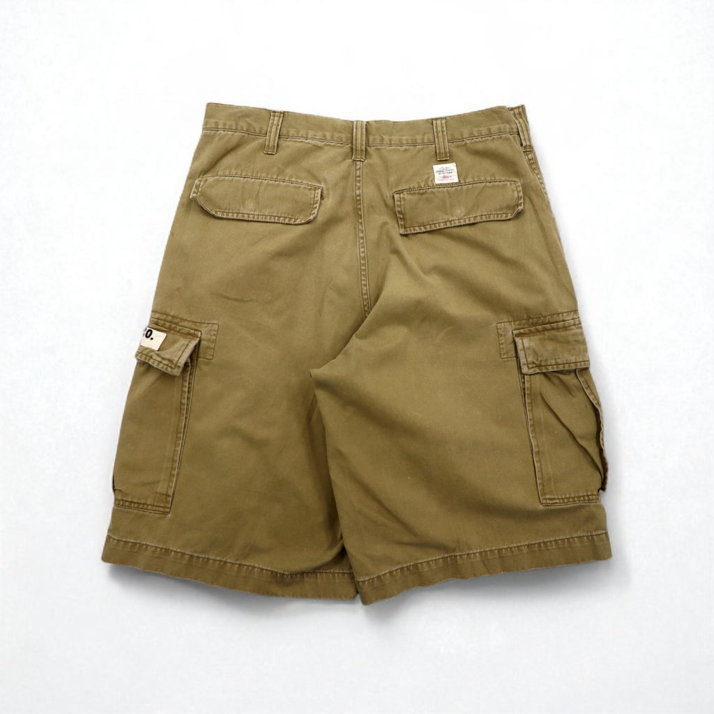 POLO JEANS COMPANY RALPH LAUREN Baggy Short Cargo Pants, Size L, Beige, Cotton